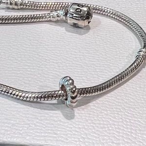 PANDORA Silver Heart Row Spacer Charm
